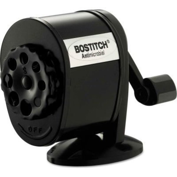 Bostitch Bostitch Antimicrobial Manual Pencil Sharpener, Manual, 5.44in x 2.69in x 4.33in, Black MPS1-BLK